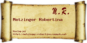 Metzinger Robertina névjegykártya